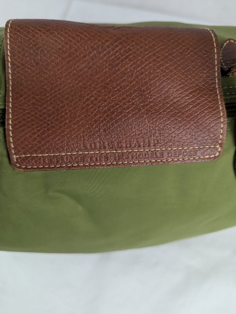 Longchamp Le Pliage Nylon Tote Bag Green – Used – Authentic – Ships Now - Picture 6 of 15